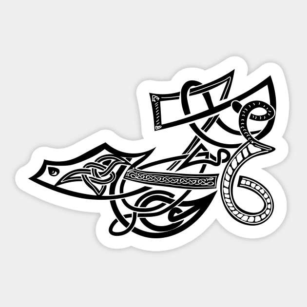 Dragon Celtic Knot Sticker by MSBoydston